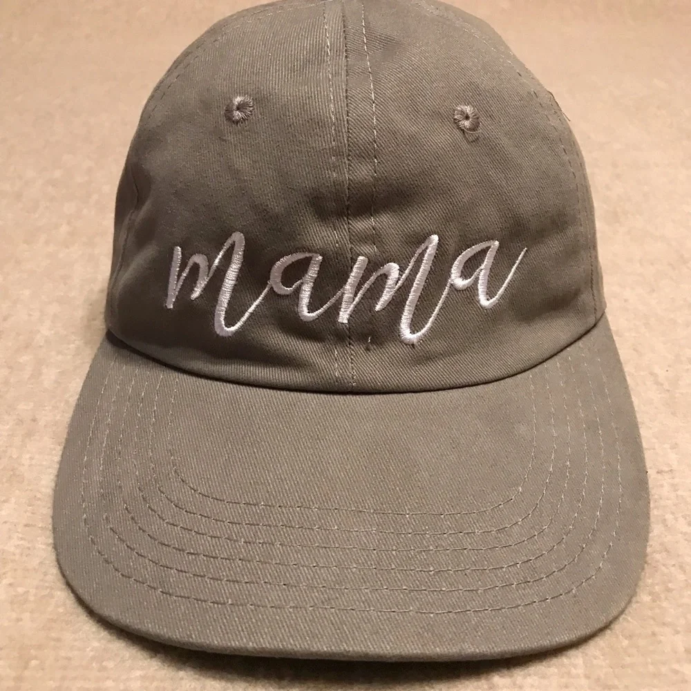 Mama Cap Hat classic 6 panel design w/ sweat-wicking support / adjustable close - Picture 5 of 16